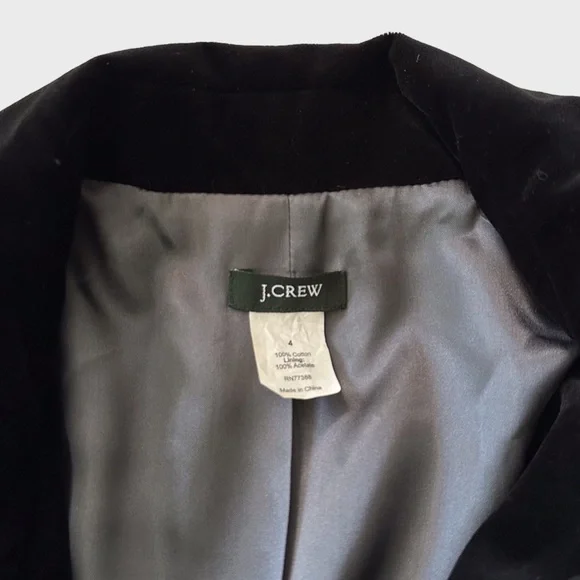 J Crew Velvet Bella Blazer Jacket - Picture 6 of 6